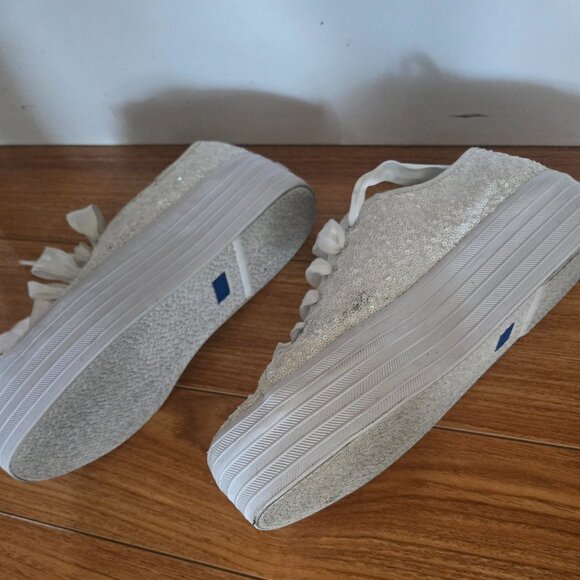 Ked's Triple Up Glitter Celebration Sequin Platform Sneakers Style WF66724 - Picture 4 of 6